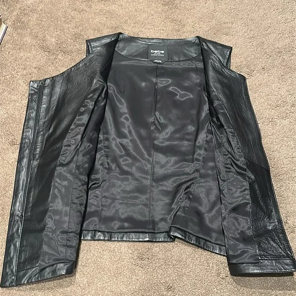 Bebe genuine leather vest - black - Picture 2 of 4